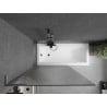 Mexen Next L pare-douche de baignoire 1-volet 100 x 150 cm, stries, gris canon brossé - 895-100-000-03-09-66