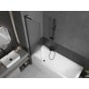 Mexen Next L paroi de baignoire à 1 volet 50 x 150 cm, rayures, noir - 895-050-000-03-09-70