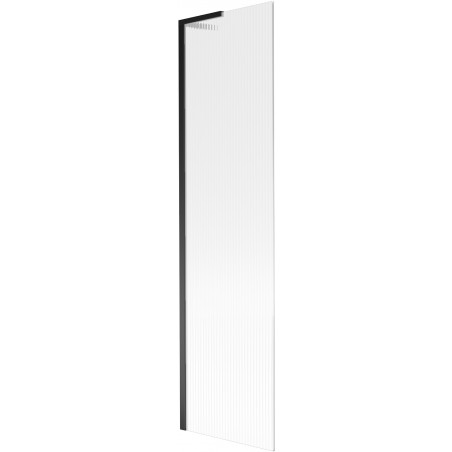 Mexen Next L paroi de baignoire à 1 volet 50 x 150 cm, rayures, noir - 895-050-000-03-09-70