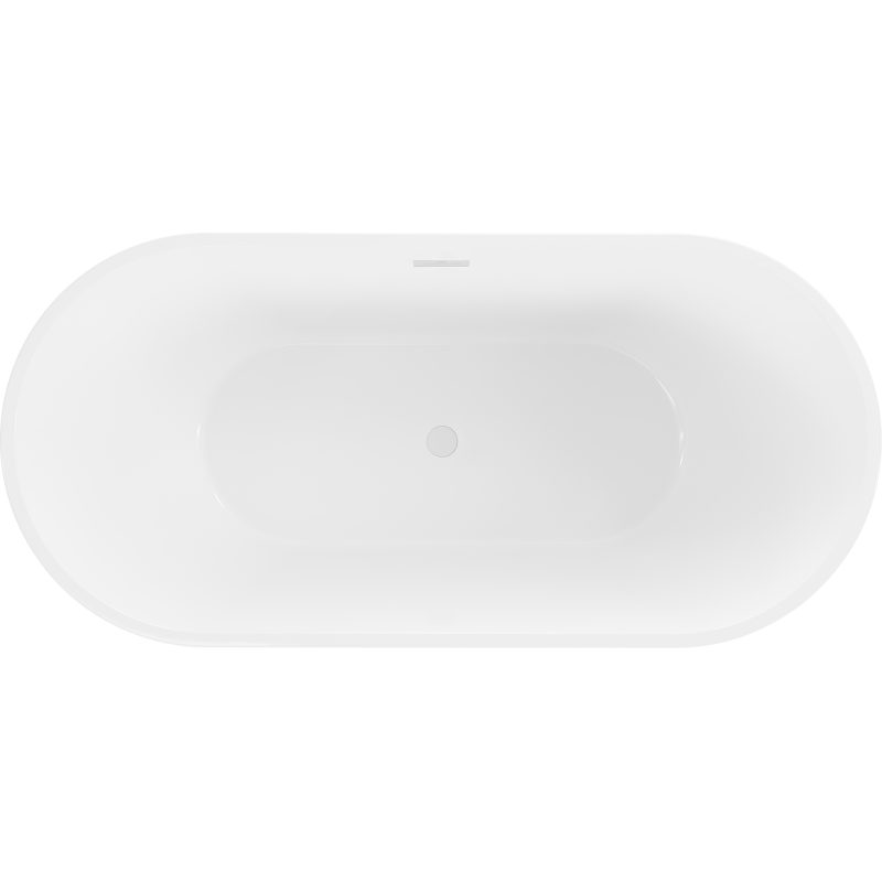 Mexen Luna baignoire autoportante 160 x 75 cm, blanche/noire, trop-plein blanc - 52031607575-20