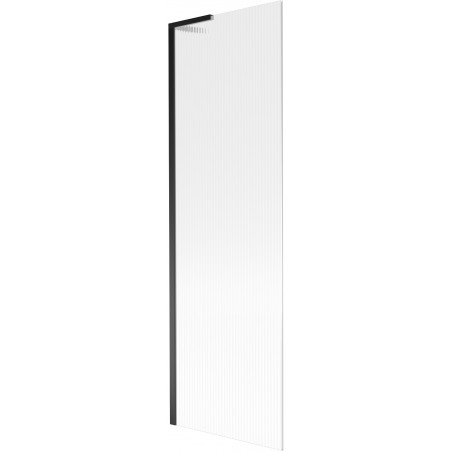 Paroi de baignoire 1 vantail Mexen Next L 60 x 150 cm, rayures, noire - 895-060-000-03-09-70