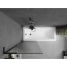 Mexen Next L pare-douche de baignoire 1-volet 70 x 150 cm, rayures, noir - 895-070-000-03-09-70