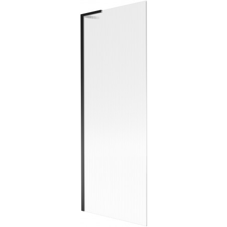 Mexen Next L pare-douche de baignoire 1-volet 70 x 150 cm, rayures, noir - 895-070-000-03-09-70