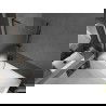 Mexen Next L paroi de baignoire 1 volet 80 x 150 cm, rayures, noir - 895-080-000-03-09-70