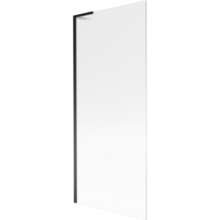 Mexen Next L paroi de baignoire 1 volet 80 x 150 cm, rayures, noir - 895-080-000-03-09-70