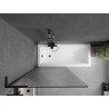 Mexen Next L paroi de baignoire 1 volet 90 x 150 cm, rayures, noir - 895-090-000-03-09-70