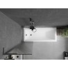 Mexen Next L paroi de baignoire 1-volet 50 x 150 cm, rayures, gun metal - 895-050-000-03-09-95