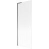 Mexen Next L paravent de bain 1 volet 70 x 150 cm, rainuré, gun metal - 895-070-000-03-09-95