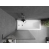 Mexen Next L paroi de baignoire 1-volet 80 x 150 cm, rayures, métal gun - 895-080-000-03-09-95