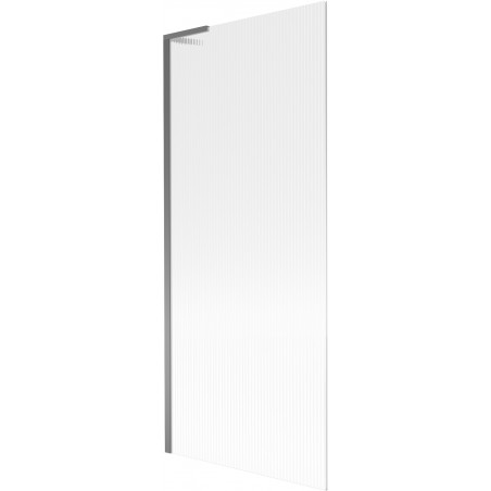 Paroi de bain Mexen Next L 1 volet 80 x 150 cm, rayures, métal gun - 895-080-000-03-09-95