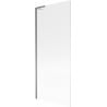 Mexen Next L paroi de baignoire 1-volet 80 x 150 cm, rayures, métal gun - 895-080-000-03-09-95