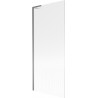 Paroi de bain Mexen Next L 1 volet 80 x 150 cm, rayures, métal gun - 895-080-000-03-09-95