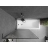Mexen Next L paroi de baignoire 1 volet 90 x 150 cm, rayures, métal gun - 895-090-000-03-09-95