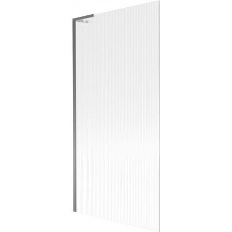 Mexen Next L paroi de baignoire 1 volet 90 x 150 cm, rayures, métal gun - 895-090-000-03-09-95