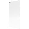 Mexen Next L paroi de baignoire 1 volet 90 x 150 cm, rayures, métal gun - 895-090-000-03-09-95