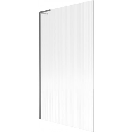 Mexen Next L paroi de baignoire 1-volet 100 x 150 cm, rayures, métal gun - 895-100-000-03-09-95