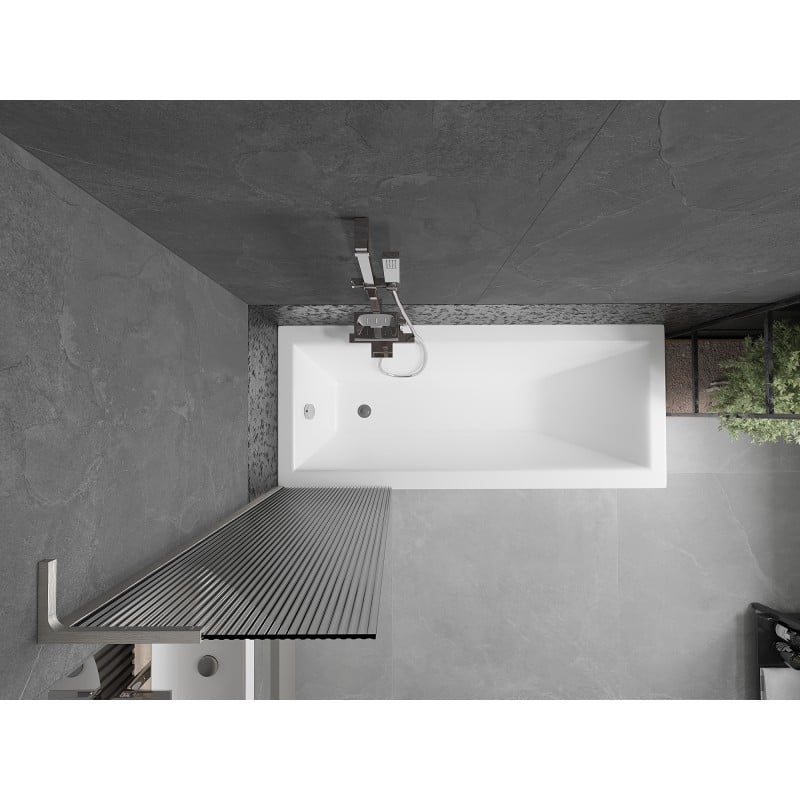 Mexen Next L paroi de baignoire à 1 vantail 50 x 150 cm, rayures, nickel brossé - 895-050-000-03-09-97