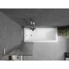 Mexen Next L paroi de baignoire à 1 vantail 50 x 150 cm, rayures, nickel brossé - 895-050-000-03-09-97