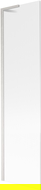 Mexen Next L pare-douche 1-volet 50 x 150 cm, strié, nickel brossé - 895-050-000-03-09-97