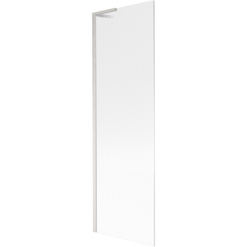 Mexen Next L paroi de baignoire 1-volet 60 x 150 cm, rainuré, nickel brossé - 895-060-000-03-09-97