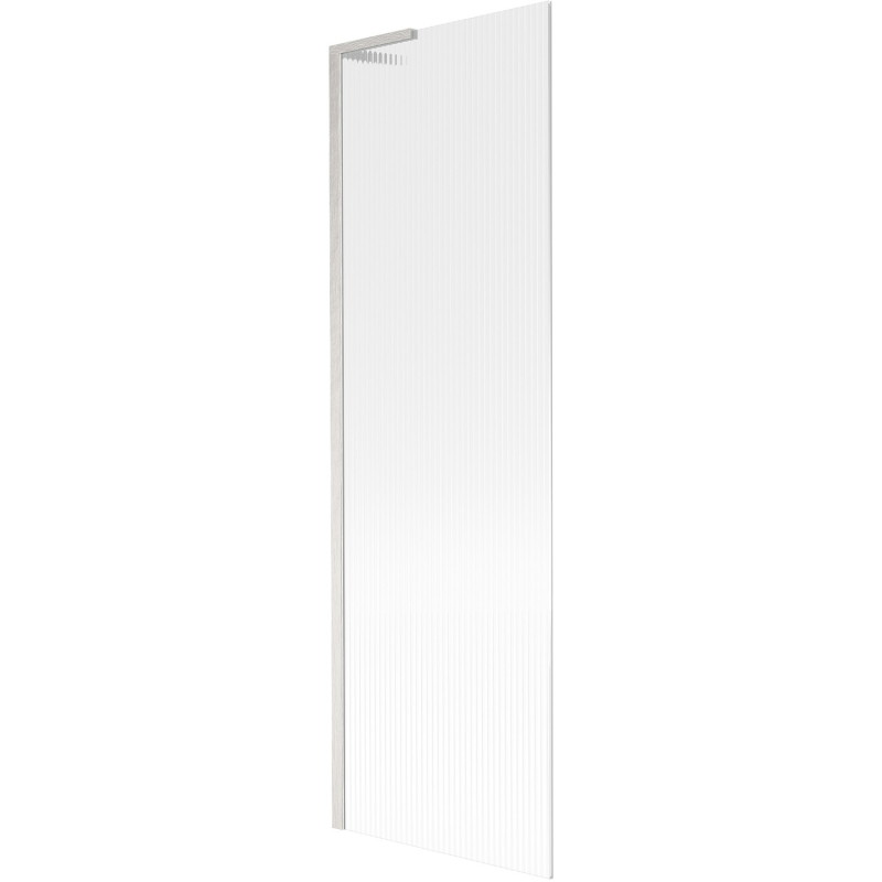 Mexen Next L paroi de baignoire 1 volet 60 x 150 cm, striée, nickel brossé - 895-060-000-03-09-97