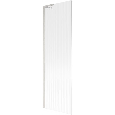 Mexen Next L paroi de baignoire 1 volet 60 x 150 cm, striée, nickel brossé - 895-060-000-03-09-97
