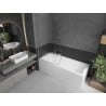 Mexen Next L paroi de baignoire 1-volet 70 x 150 cm, rayures, nickel brossé - 895-070-000-03-09-97