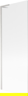 Mexen Next L paroi de baignoire 1-volet 70 x 150 cm, stries, nickel brossé - 895-070-000-03-09-97