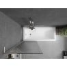 Mexen Next L paroi de baignoire 1-volet 70 x 150 cm, rayures, nickel brossé - 895-070-000-03-09-97