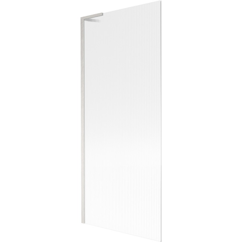 Mexen Next L paroi de baignoire pivotante 1 volet 80 x 150 cm, rayures, nickel brossé - 895-080-000-03-09-97