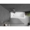 Mexen Next L écran de baignoire 1-volet 90 x 150 cm, stries, nickel brossé - 895-090-000-03-09-97