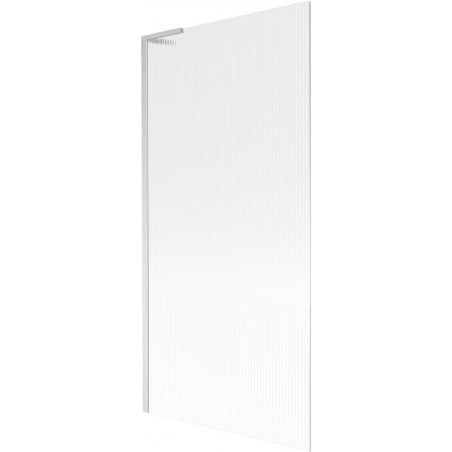 Mexen Next L écran de baignoire 1-volet 90 x 150 cm, stries, nickel brossé - 895-090-000-03-09-97