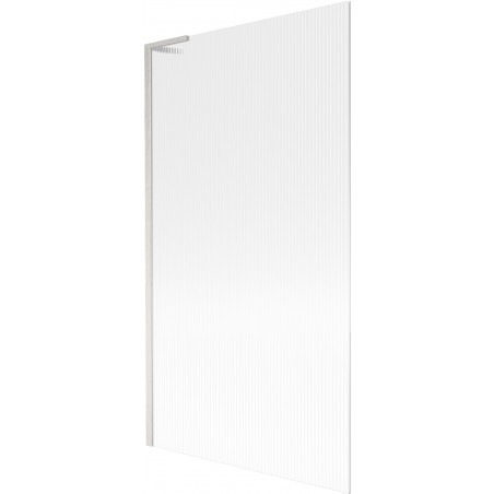Mexen Next L paroi de douche à 1 volet 100 x 150 cm, rayures, nickel brossé - 895-100-000-03-09-97