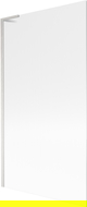 Mexen Next L paravent de baignoire 1-volet 100 x 150 cm, rayures, nickel brossé - 895-100-000-03-09-97