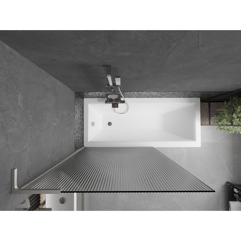 Mexen Next L paroi de douche à 1 volet 100 x 150 cm, rayures, nickel brossé - 895-100-000-03-09-97