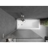 Mexen Next L paroi de douche à 1 volet 100 x 150 cm, rayures, nickel brossé - 895-100-000-03-09-97