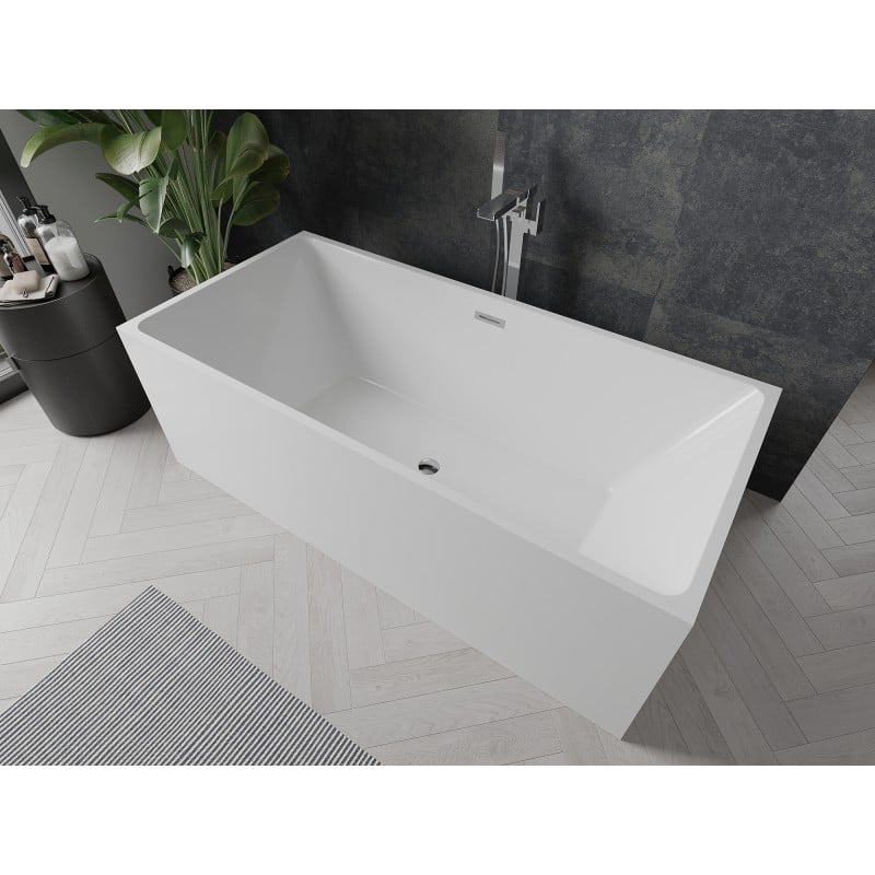Mexen Nita baignoire autoportante 170 x 80 cm, blanche, trop-plein chromé - 52091708000-01