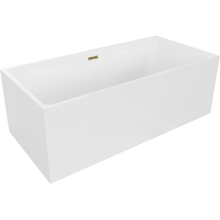 Baignoire Mexen Nita autoportante 170 x 80 cm, blanche, évacuation dorée - 52091708000-50