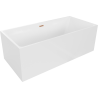 Baignoire Mexen Nita 170 x 80 cm, blanche, évacuation en laiton brossé - 52091708000-65