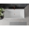 Baignoire Mexen Nita 170 x 80 cm, blanche, évacuation en laiton brossé - 52091708000-65