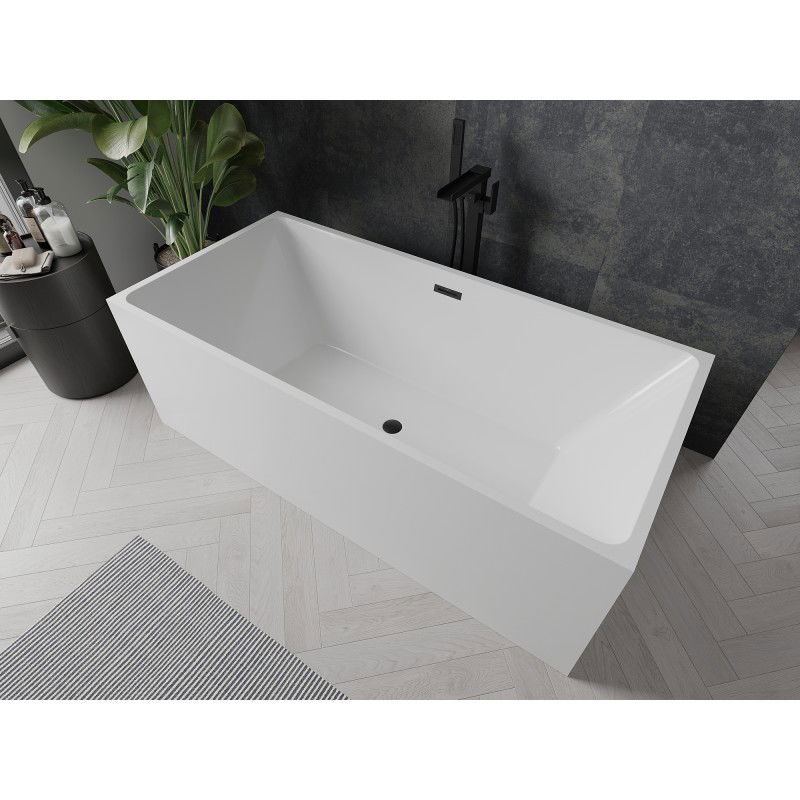 Mexen Nita baignoire autoportante 170 x 80 cm, blanche, trop-plein noir - 52091708000-70