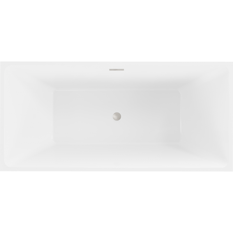 Mexen Nita baignoire autoportante 170 x 80 cm, blanche, trop-plein en nickel brossé - 52091708000-97