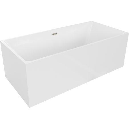 Mexen Nita baignoire autoportante 170 x 80 cm, blanche, trop-plein en nickel brossé - 52091708000-97