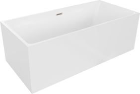 Mexen Nita baignoire autoportante 170 x 80 cm, blanche, trop-plein en nickel brossé - 52091708000-97