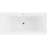 Mexen Nita baignoire freestanding 170 x 80 cm, blanche/noire, trop-plein doré - 52091708075-50