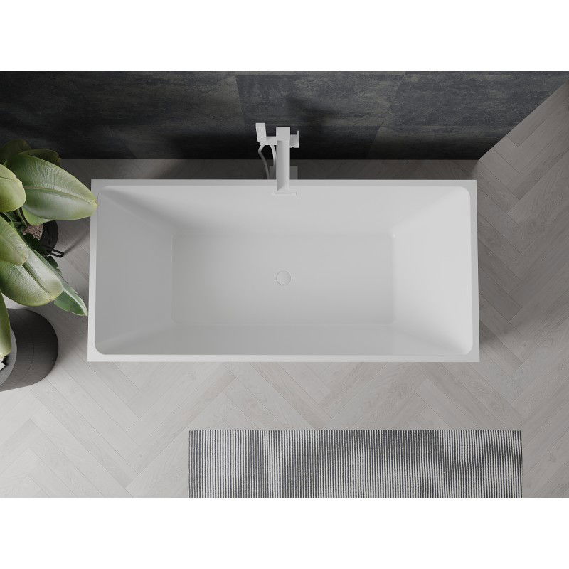 Mexen Nita baignoire autoportante 170 x 80 cm, blanc/noir, trop-plein blanc - 52091708075-20