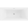 Baignoire Mexen Nita indépendante 170 x 80 cm, blanche/noire, trop-plein chromé - 52091708075-01