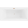 Mexen Nita baignoire autoportante 170 x 80 cm, blanche/noire, bonde en cuivre brossé - 52091708075-65