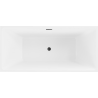 Baignoire Mexen Nita indépendante 170 x 80 cm, blanche/noire, trop-plein noir - 52091708075-70