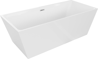 Baignoire Mexen Lita autoportante 170 x 75 cm, blanche, trop-plein chromé - 52121707500-01